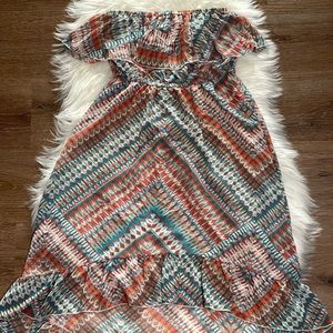 American Rag Cie Women’s Strapless Dress Size Small Boho Cowgirl Western Dress